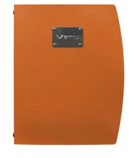 Protège-menu A4 rectangulaire orange 4 vues ajoutables Rio Securit