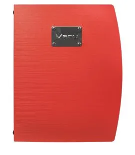 Protège-menu A4 rectangulaire rouge 4 vues ajoutables Rio Securit