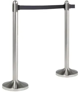 Poteau d'accueil à cordon rétractable 210x3,5 cm Securit