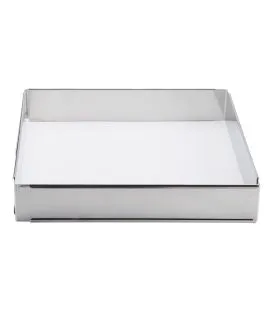 Cadre mousse et entremets extensible inox Sans revêtement 30x30x5 cm Pro.cooker
