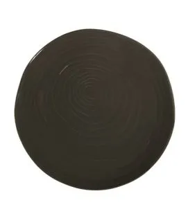 Assiette coupe plate rond gris porcelaine culinaire Ø 26,5 cm Teck Pillivuyt