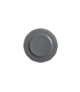 Assiette plate rond gris porcelaine culinaire Ø 22 cm Ecletique Pillivuyt