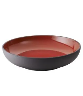 Assiette creuse rond rouge porcelaine culinaire Ø 17,5 cm Solid Revol
