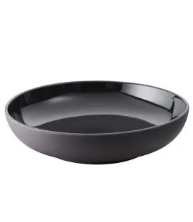 Assiette creuse rond noir porcelaine culinaire Ø 17,5 cm Solid Revol