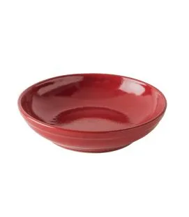 Assiette creuse rond rouge grès émaillé Ø 23 cm Gres Couleur Pro.mundi