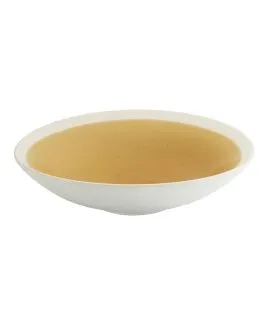 Assiette extra creuse rond jaune grès émaillé Ø 24 cm Winter Pro.mundi