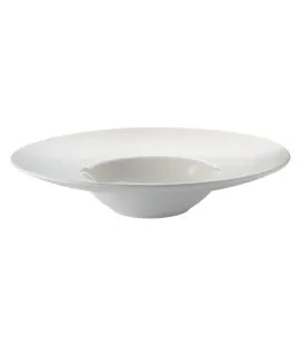 Assiette extra creuse rond blanc grès émaillé Ø 21 cm Chic & Mat Pro.mundi