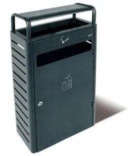 Collecteur avec cendrier acier 25x48x96 cm Probbax