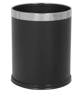 Corbeille rond noir 10 L Ø 22,3 cm 28 cm Probbax