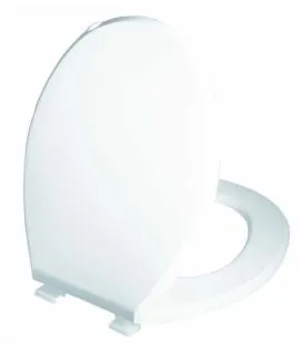 Abattant WC rond blanc plastique Gilac