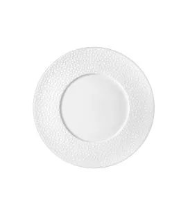Assiette plate rond blanc porcelaine Ø 21 cm Baghera Medard De Noblat