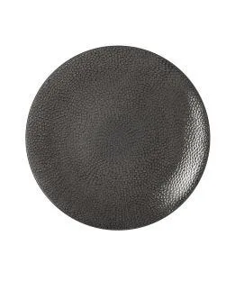 Assiette coupe plate rond gris grès émaillé Ø 29 cm Stone Medard De Noblat