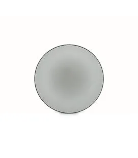 Assiette coupe plate rond gris porcelaine culinaire Ø 21,5 cm Revol