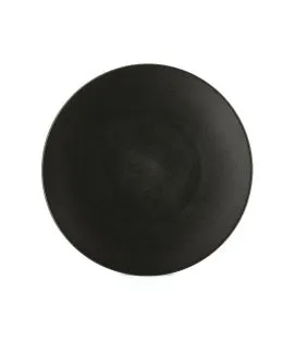 Assiette coupe plate rond noir porcelaine culinaire Ø 31,5 cm Revol