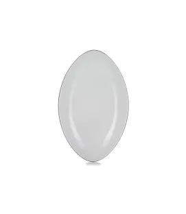 Assiette plate ovale blanc porcelaine culinaire 35x22 cm Revol