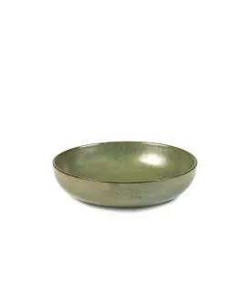 Assiette creuse rond camogreen grès émaillé Ø 16 cm Surface Serax