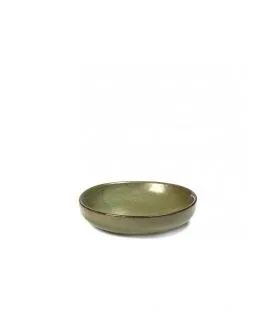 Assiette coupe creuse rond vert grès émaillé Ø 9 cm Surface Serax