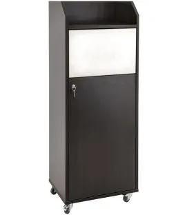 Meuble poubelle noir 54x42x136 cm Jacky