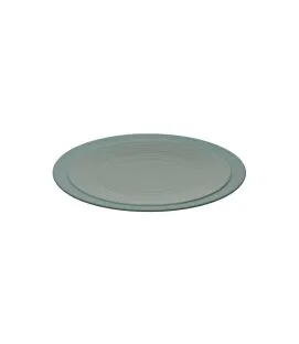 Assiette plate rond argile verte grès émaillé Ø 23 cm Bahia Degrenne