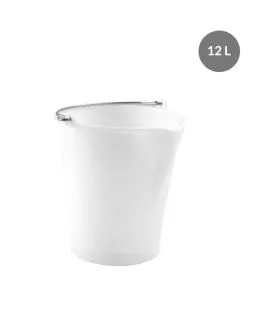 Seau gradué à bec rond blanc Gilac