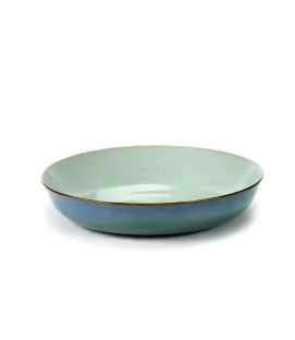 Assiette creuse rond bleu grès émaillé Ø 21 cm Smokey Serax