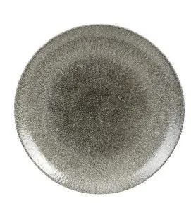 Plat rond noir porcelaine vitrifiée Ø 28,8 cm Raku Churchill