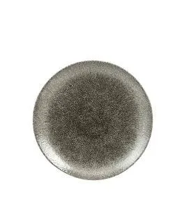Plat rond noir porcelaine vitrifiée Ø 21,7 cm Raku Churchill