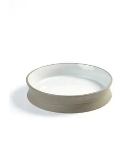 Assiette creuse rond taupe porcelaine Ø 17,5 cm Dusk Serax