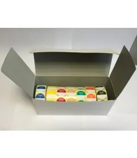 Boîte de 7x1000 étiquettes 7 jours papier Ø 2,4 cm Non repositionnable Décollable Avery (7000 pièces)