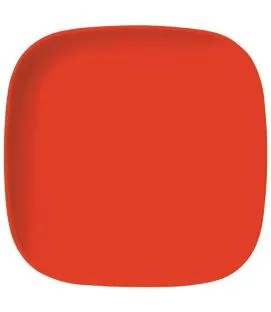 Assiette plate carré rouge mélamine 13,5x13,5 cm Vaisselle Enfance Plastorex