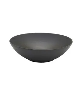 Assiette bowl rond gris brun grès émaillé Ø 24 cm Enigma Accolade