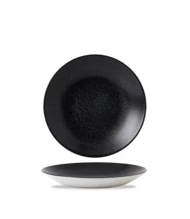 Assiette creuse rond noir porcelaine vitrifiée Ø 25,6 cm Evo Origins Dudson