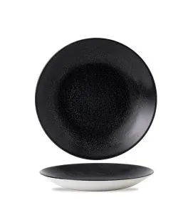 Assiette creuse rond noir porcelaine vitrifiée Ø 27,8 cm Evo Origins Dudson