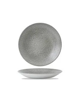 Assiette creuse rond gris porcelaine vitrifiée Ø 25,6 cm Evo Origins Dudson