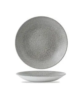 Assiette creuse rond gris porcelaine vitrifiée Ø 27,8 cm Evo Origins Dudson