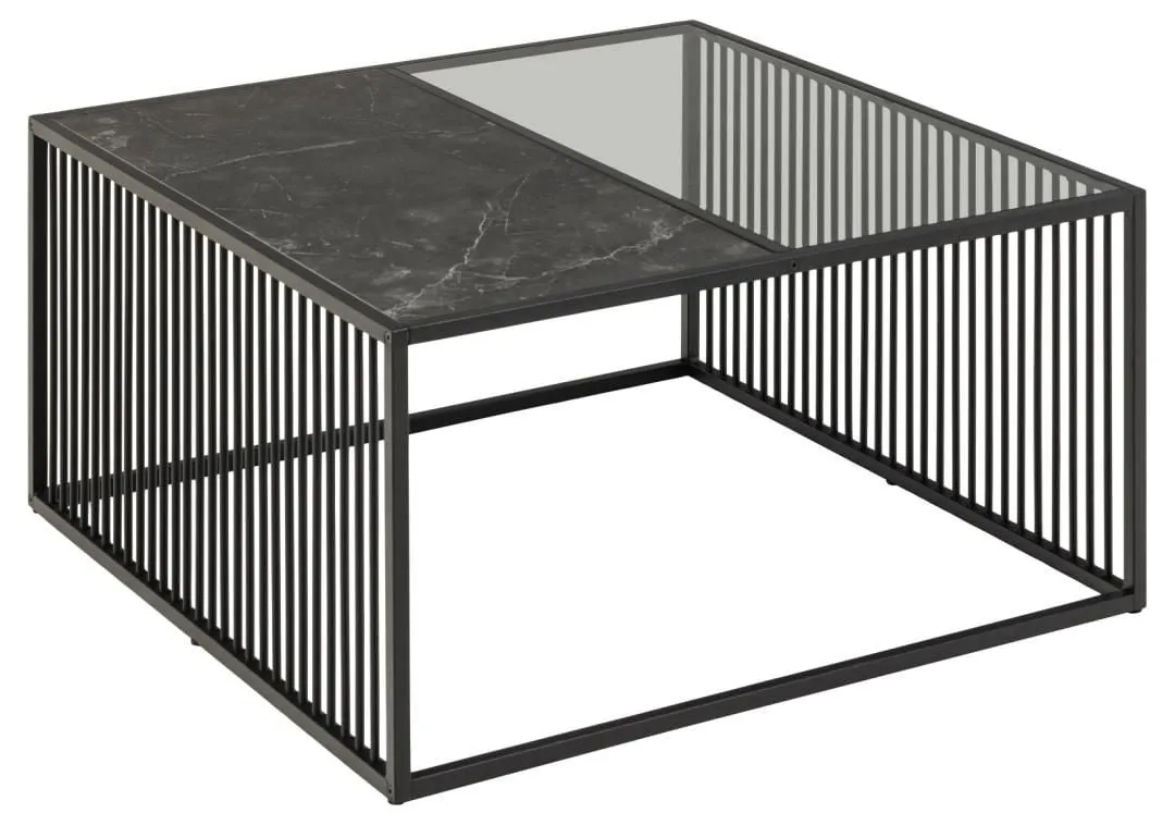 Table basse Strington 80x80 cm - noir
