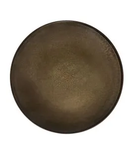 Assiette plate rond bronze grès émaillé Ø 26,5 cm Feeling Medard De Noblat