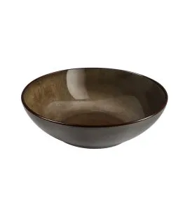 Assiette coupe creuse rond bronze grès émaillé Ø 24,5 cm Feeling Medard De Noblat