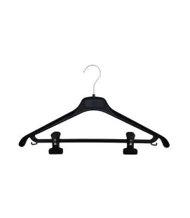 Cintre pinces avec crochets noir 42 cm x 29 cm