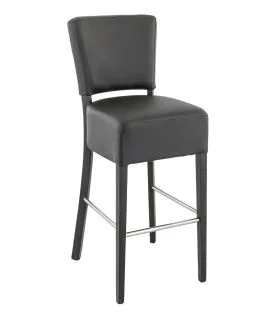 Tabouret de bar d'intérieur noir 111x45x54 cm Floriane 2