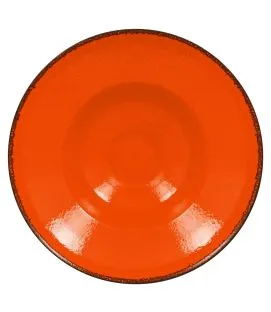 Assiette extra creuse rond orange porcelaine vitrifiée Ø 26,1 cm Fire Rak