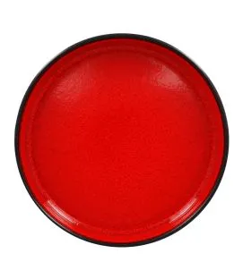 Assiette creuse rond rouge porcelaine vitrifiée Ø 19,9 cm Fire Rak