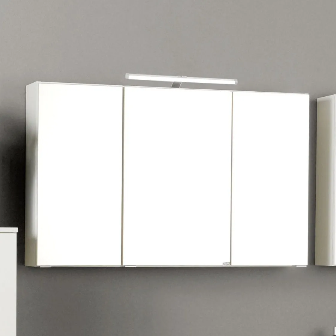 Armoire de toilette Florent 120cm 3 portes & éclairage LED - blanc