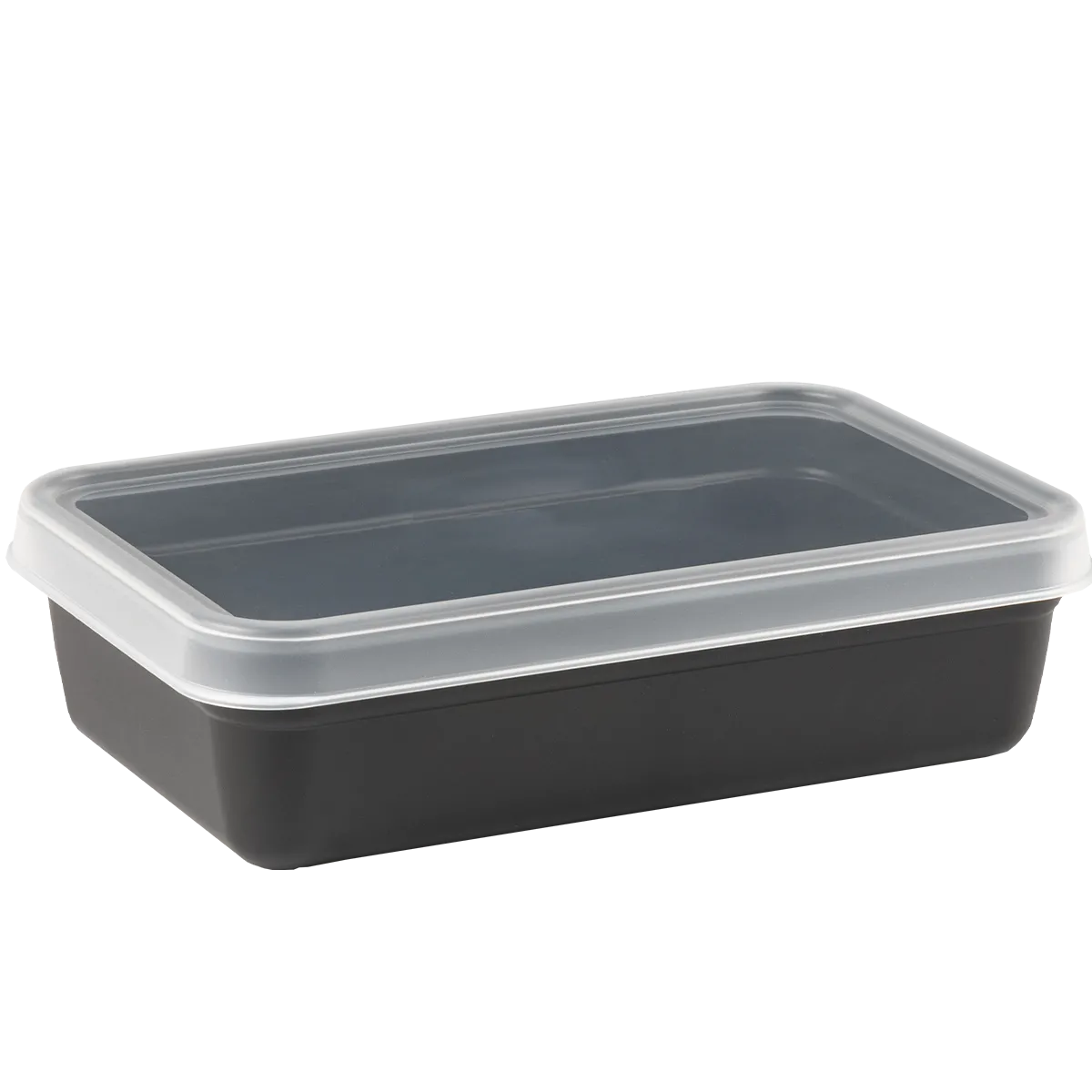 10 BOITES RECT. 0,95L NOIR + CV.TRP