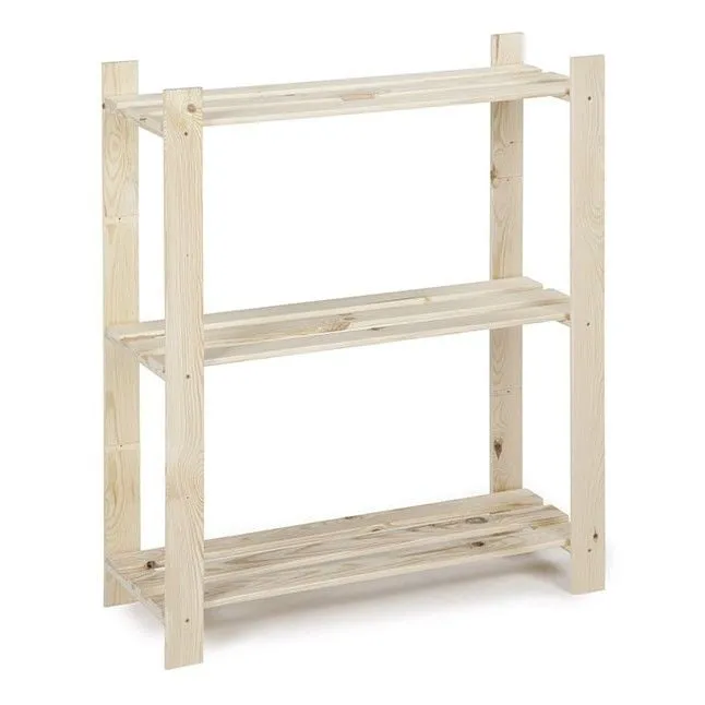 Etagère simple en bois 15kg à 3 tablettes - étroit