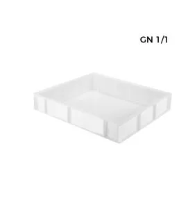 Bac à pâtons Sans couvercle blanc plastique 53x32,5 cm 12 L fond plein parois pleines Gilac
