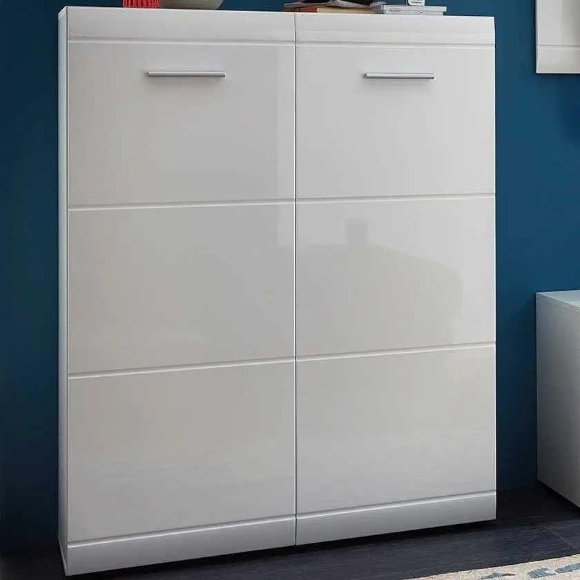 Armoire à chaussures Allan 90cm avec 2 portes - blanc