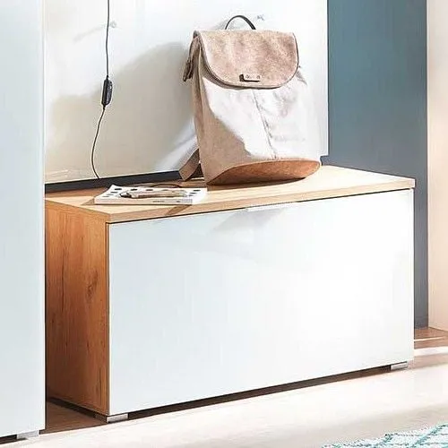Armoire à chaussures Tille 89cm avec 1 porte - chêne/blanc