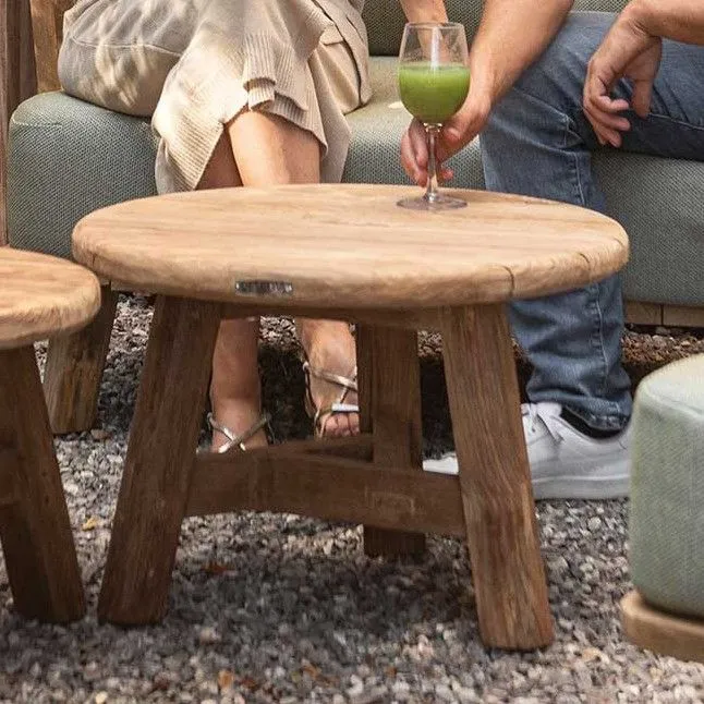 Table d'appoint extérieur Ferdau Ø50 - teck