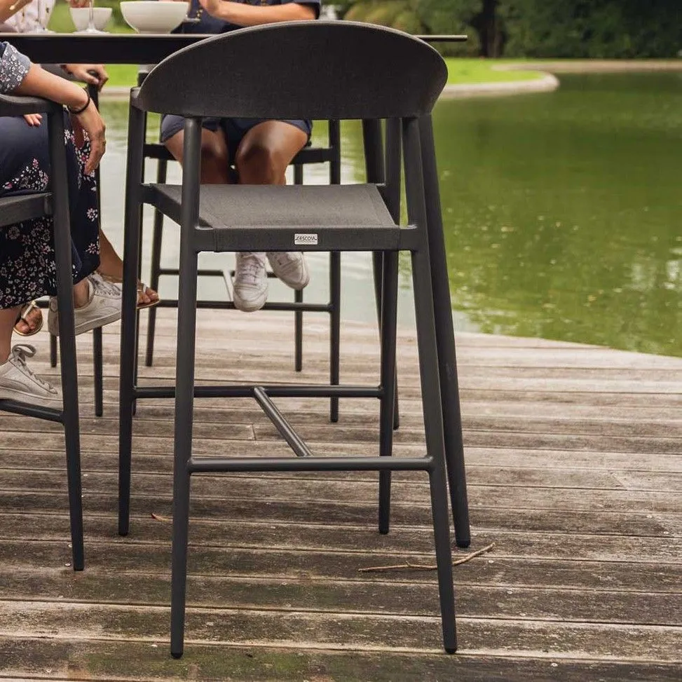 Chaise de bar pour extérieur Mati - gris foncé